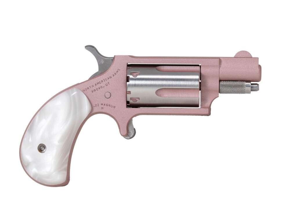 Handguns North American Arms Mini Revolver 22WMR NAA 22WMR 1 1/8" 5RD ROSE/PEARL